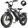 image:imageJasion EB5 Sport Electric Bike 20 Fat Tire eBikes for AdultsTeensDark