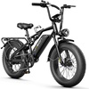 image:imageJasion EB5 Sport Electric Bike 20 Fat Tire eBikes for AdultsTeensMatte Black