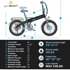 image:imageJasion EB6 Foldable Electric Bike for Adults Builtin 48V Lithium BatteryIce Blue