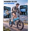 image:imageJasion EB6 Foldable Electric Bike for Adults Builtin 48V Lithium BatteryPale Blue