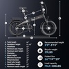 image:imageJasion EB6 Foldable Electric Bike for Adults Builtin 48V Lithium BatteryShadow Black