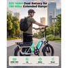 image:imageJasion Electric Bike for Adults 52V 40Ah 2080Wh Dual Battery 150 MilesPure White