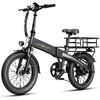 image:imageJasion EB6 Foldable Electric Bike for Adults Builtin 48V Lithium BatteryJet Black