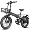 image:imageJasion EB6 Foldable Electric Bike for Adults Builtin 48V Lithium BatteryShadow Black
